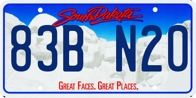 SD license plate 83BN20