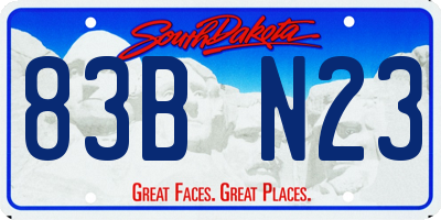 SD license plate 83BN23