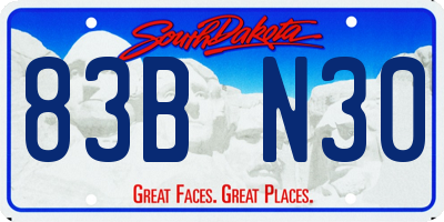 SD license plate 83BN30