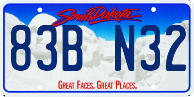 SD license plate 83BN32