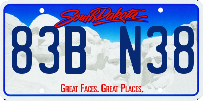 SD license plate 83BN38
