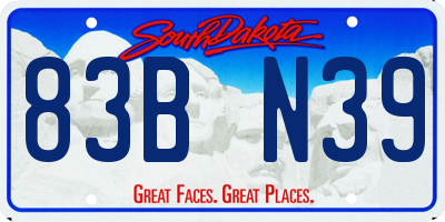 SD license plate 83BN39