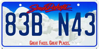 SD license plate 83BN43