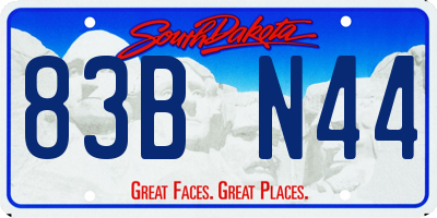 SD license plate 83BN44