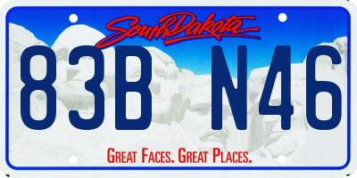 SD license plate 83BN46