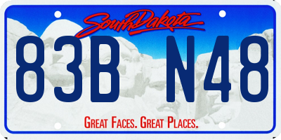 SD license plate 83BN48