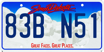 SD license plate 83BN51