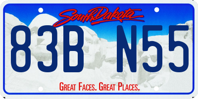 SD license plate 83BN55
