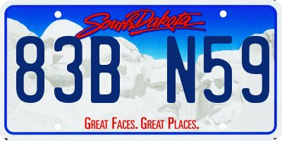 SD license plate 83BN59
