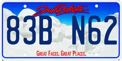 SD license plate 83BN62