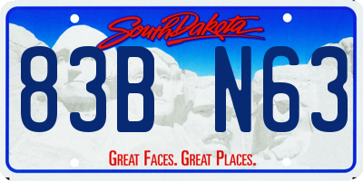 SD license plate 83BN63