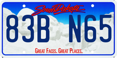 SD license plate 83BN65