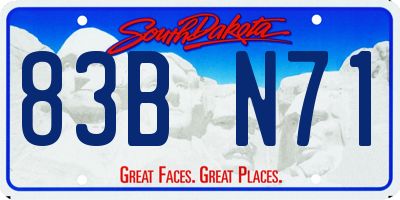 SD license plate 83BN71