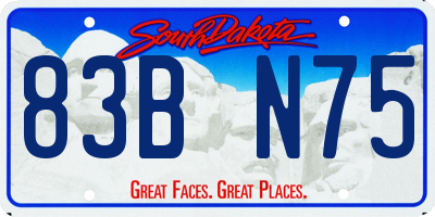 SD license plate 83BN75