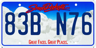 SD license plate 83BN76