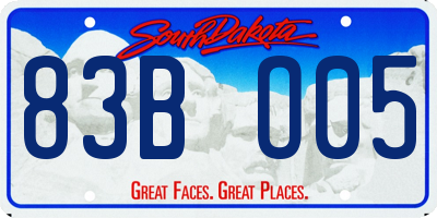 SD license plate 83BO05