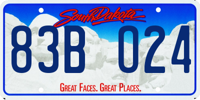 SD license plate 83BO24