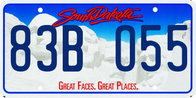 SD license plate 83BO55