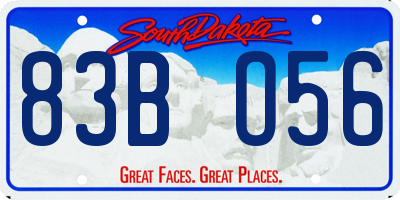 SD license plate 83BO56