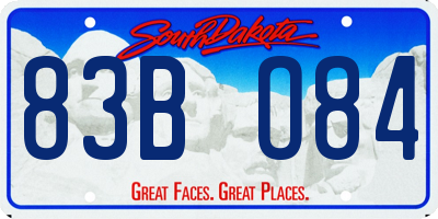SD license plate 83BO84