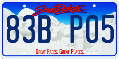 SD license plate 83BP05