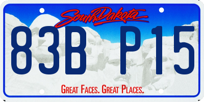 SD license plate 83BP15