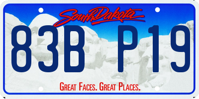 SD license plate 83BP19