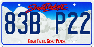 SD license plate 83BP22