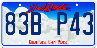 SD license plate 83BP43