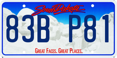SD license plate 83BP81