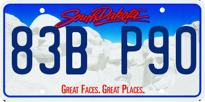 SD license plate 83BP90
