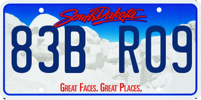 SD license plate 83BR09