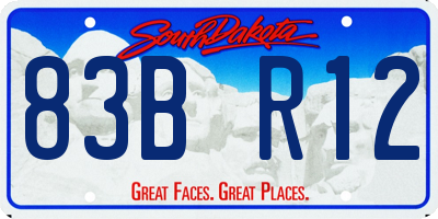 SD license plate 83BR12