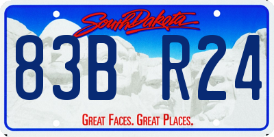 SD license plate 83BR24