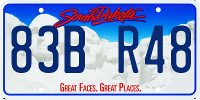 SD license plate 83BR48