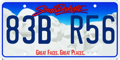 SD license plate 83BR56
