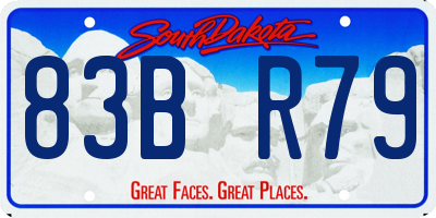 SD license plate 83BR79