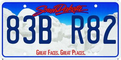 SD license plate 83BR82