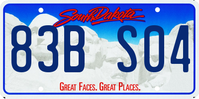 SD license plate 83BS04