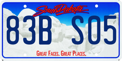 SD license plate 83BS05