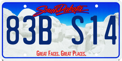 SD license plate 83BS14
