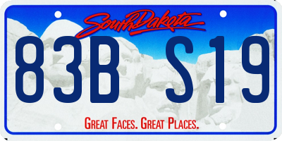 SD license plate 83BS19