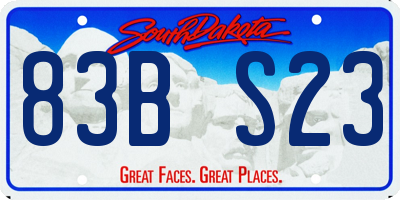 SD license plate 83BS23