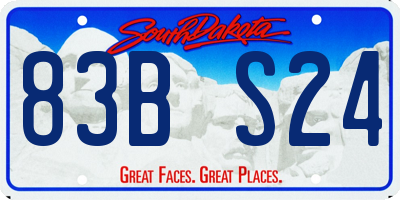 SD license plate 83BS24