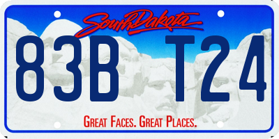 SD license plate 83BT24