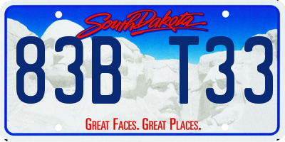 SD license plate 83BT33