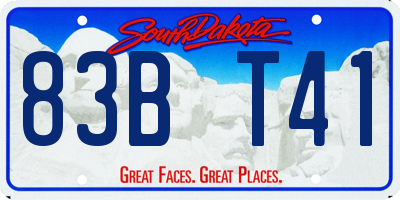 SD license plate 83BT41