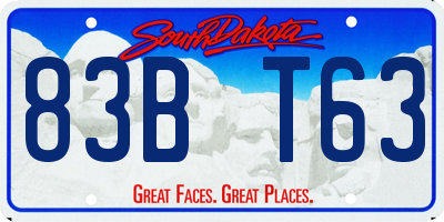 SD license plate 83BT63