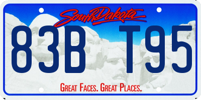 SD license plate 83BT95