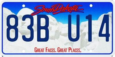 SD license plate 83BU14